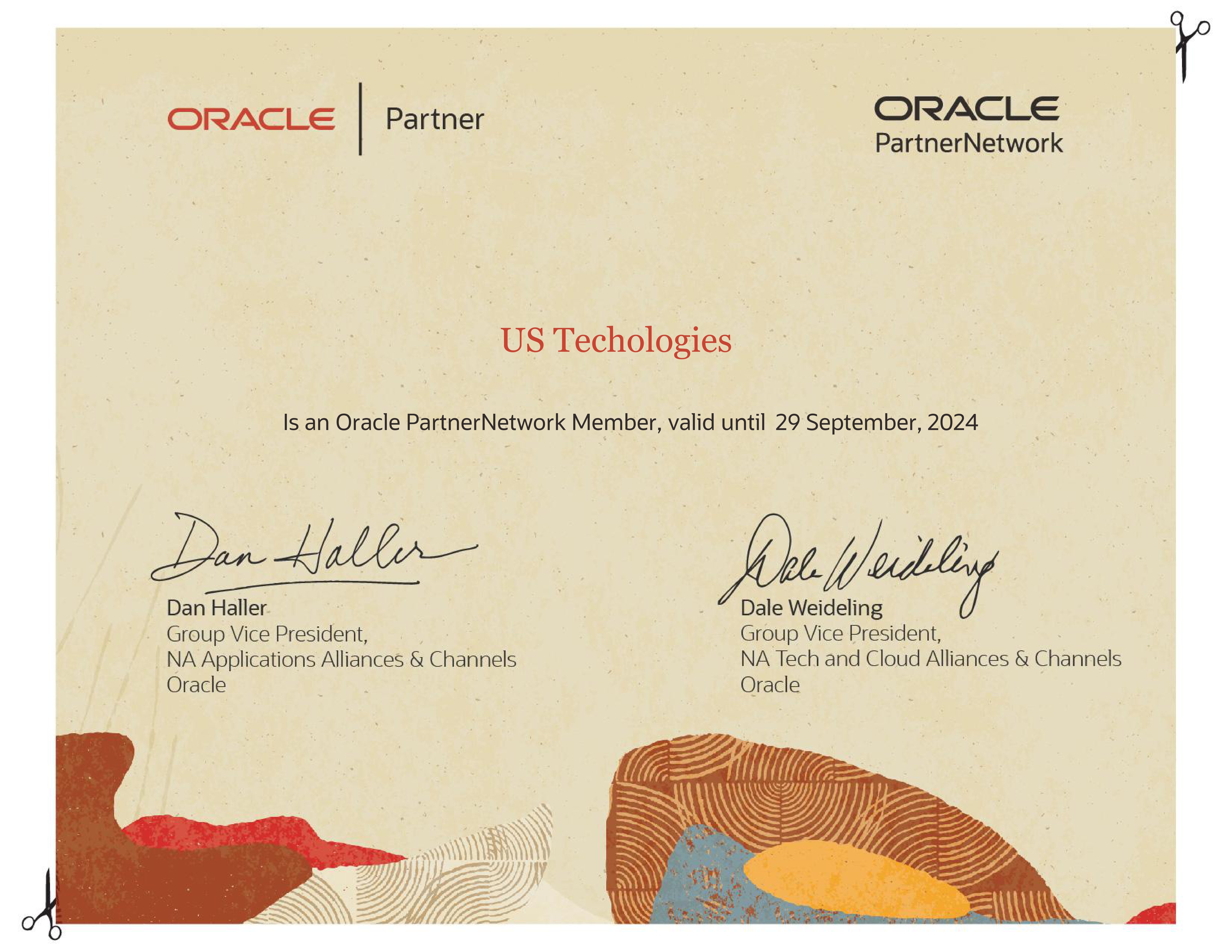 Oracle Partner Certificate